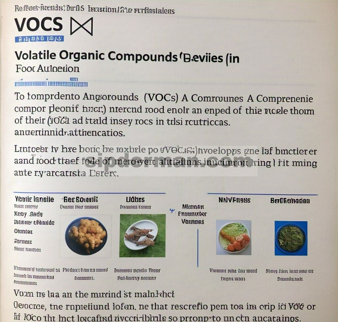 Tinjauan Komprehensif tentang VOC sebagai Indikator Utama dalam Autentikasi Makanan